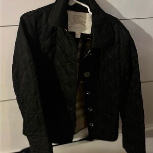 Burberry quilted kids jacket 7Y black